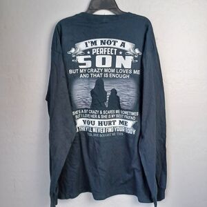 I'M NOT A PERFECT SON Men's Shirt Long Sleeve Size L Color Black